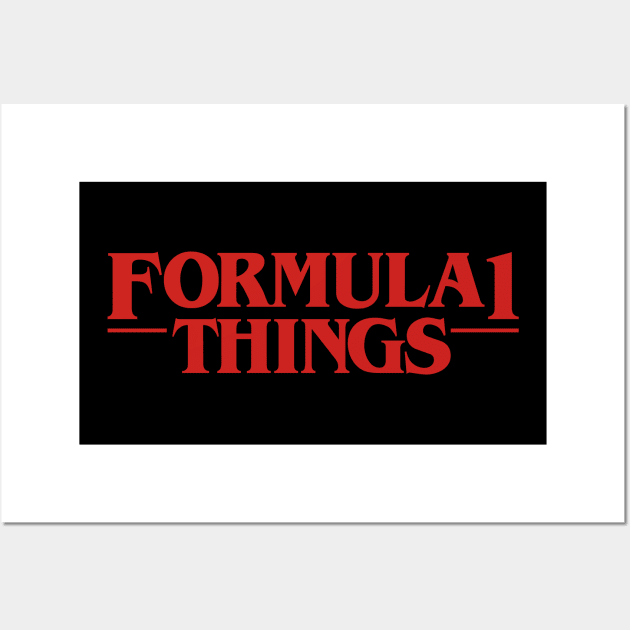 Formula 1 things (red_on_black) Wall Art by throwback